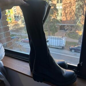 Black knee high boots